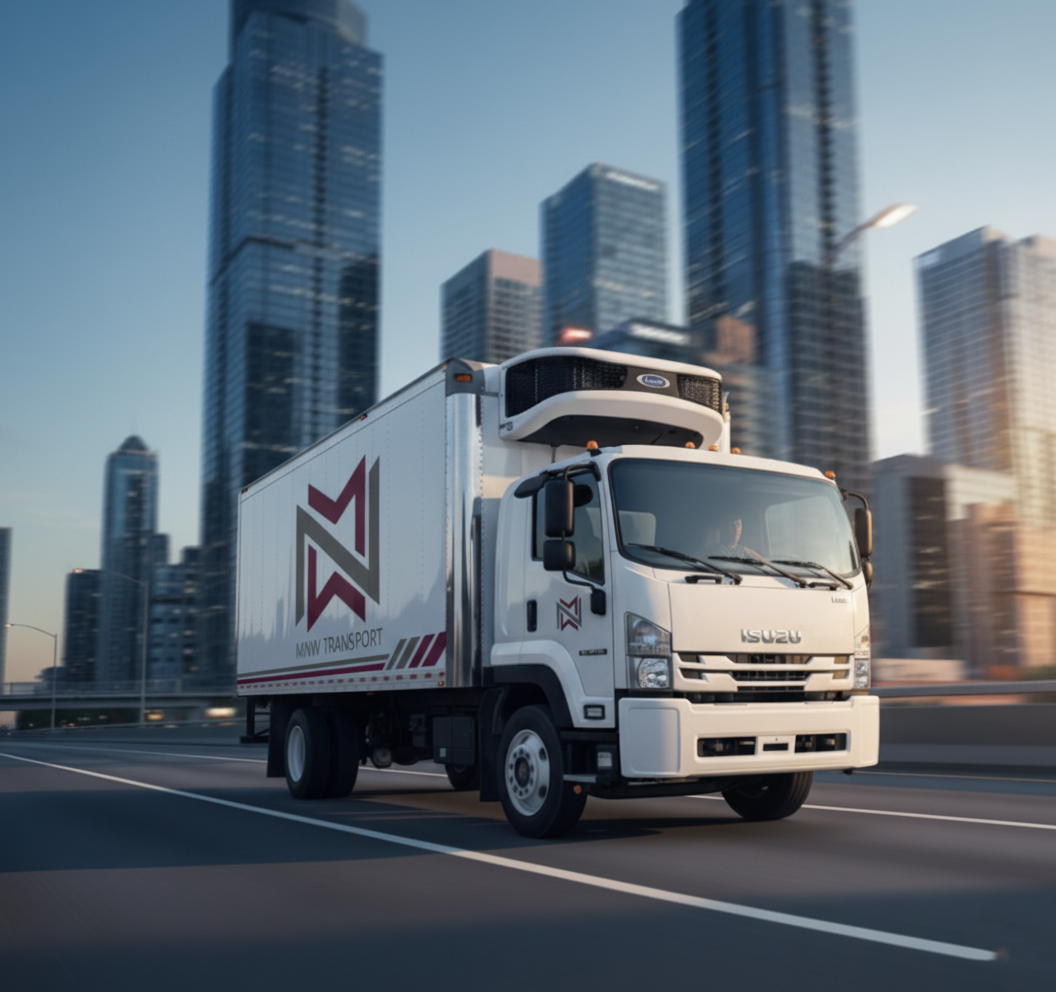 Modern refrigerated warehouse interior